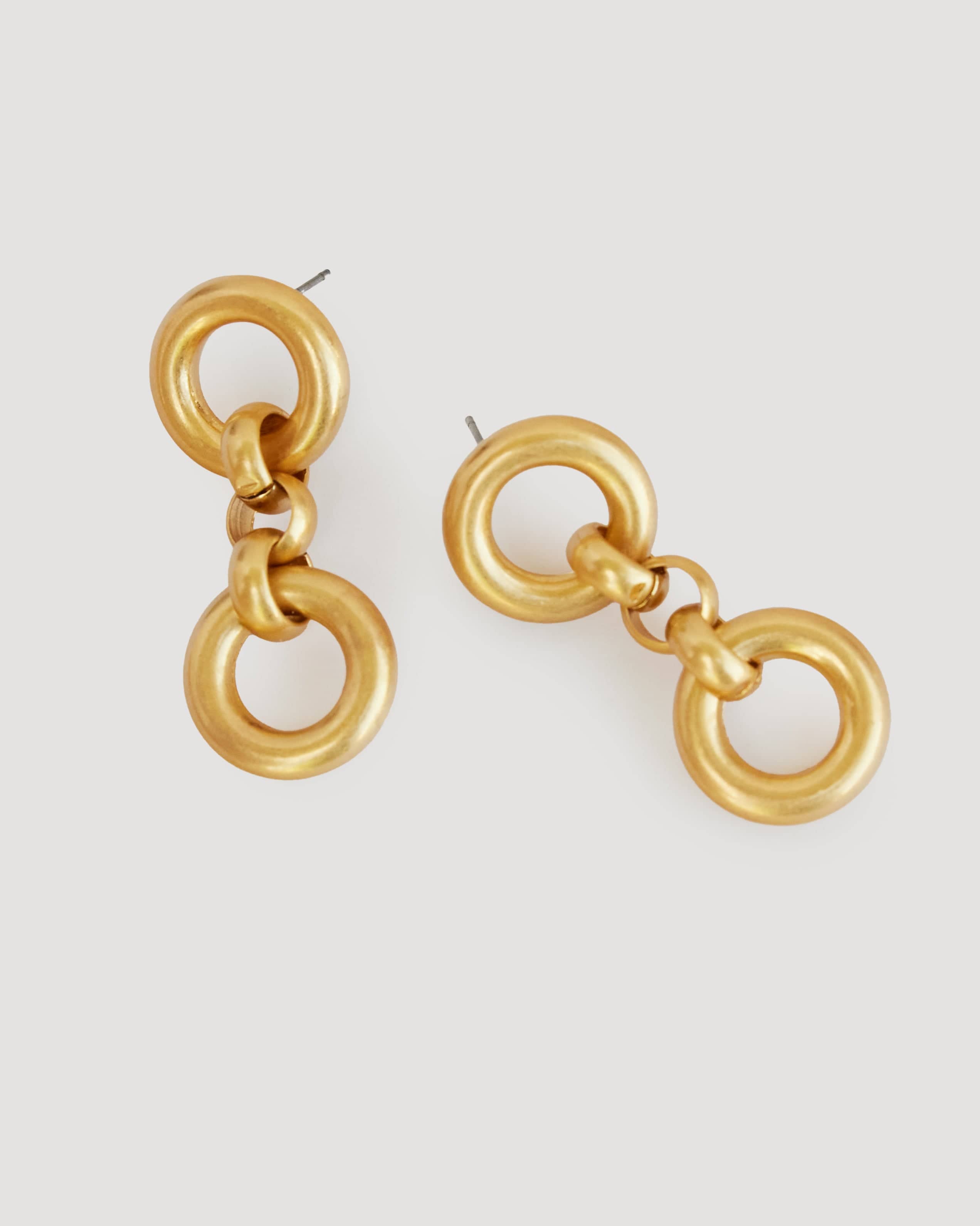 Gold ring earrings