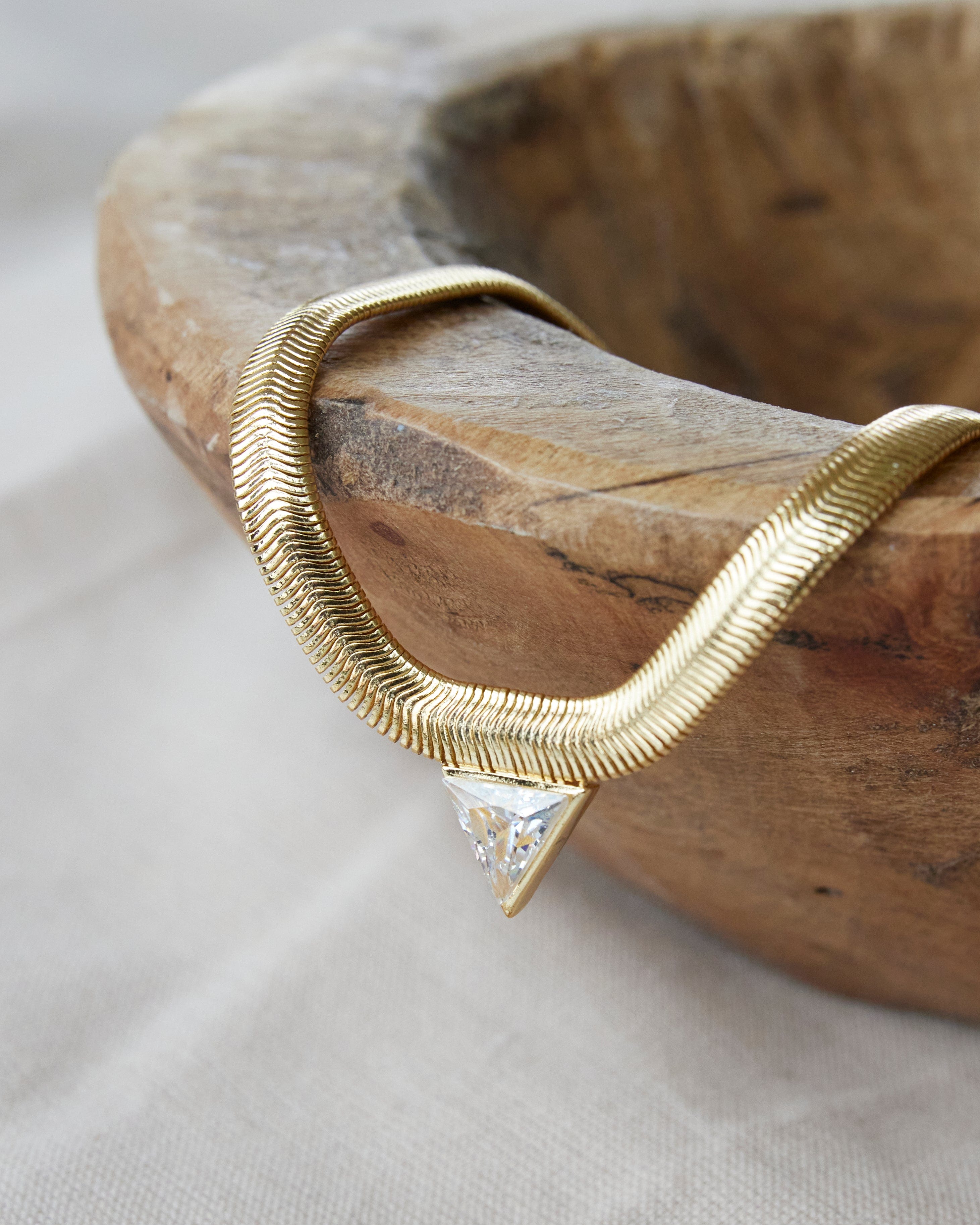Gold snake chain necklace