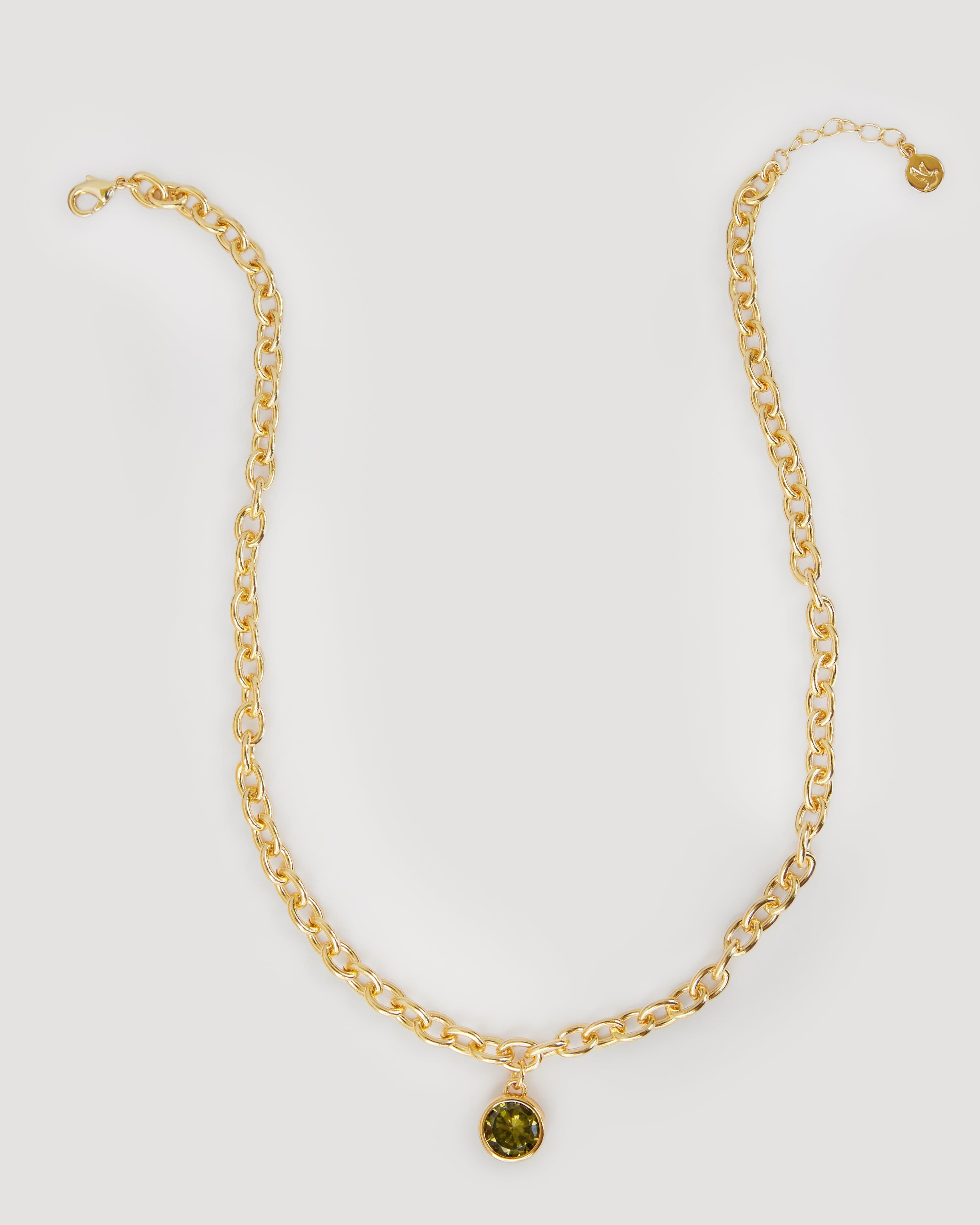 Chunky Curb Chain Necklace - Gold