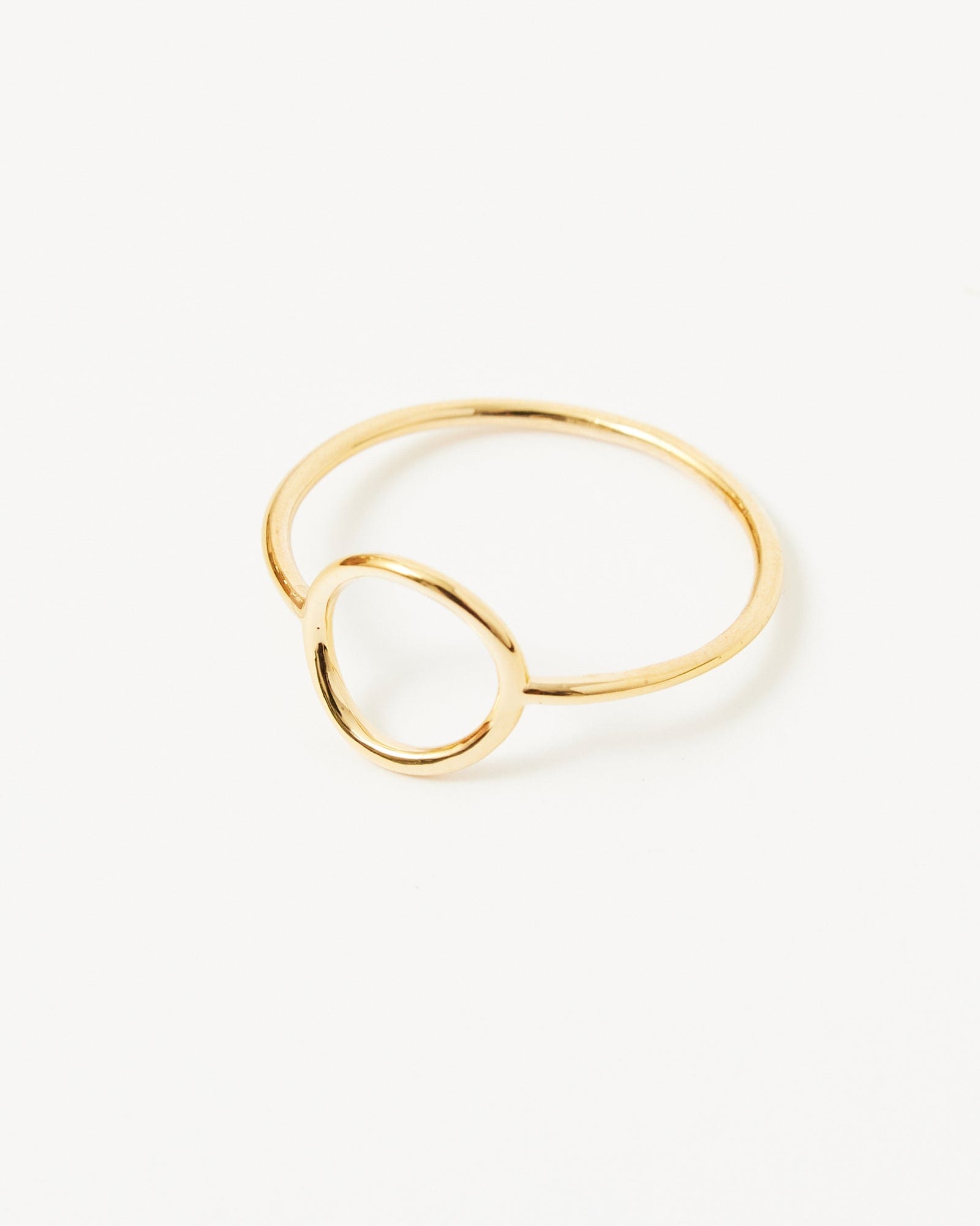 Gold ring with circle design