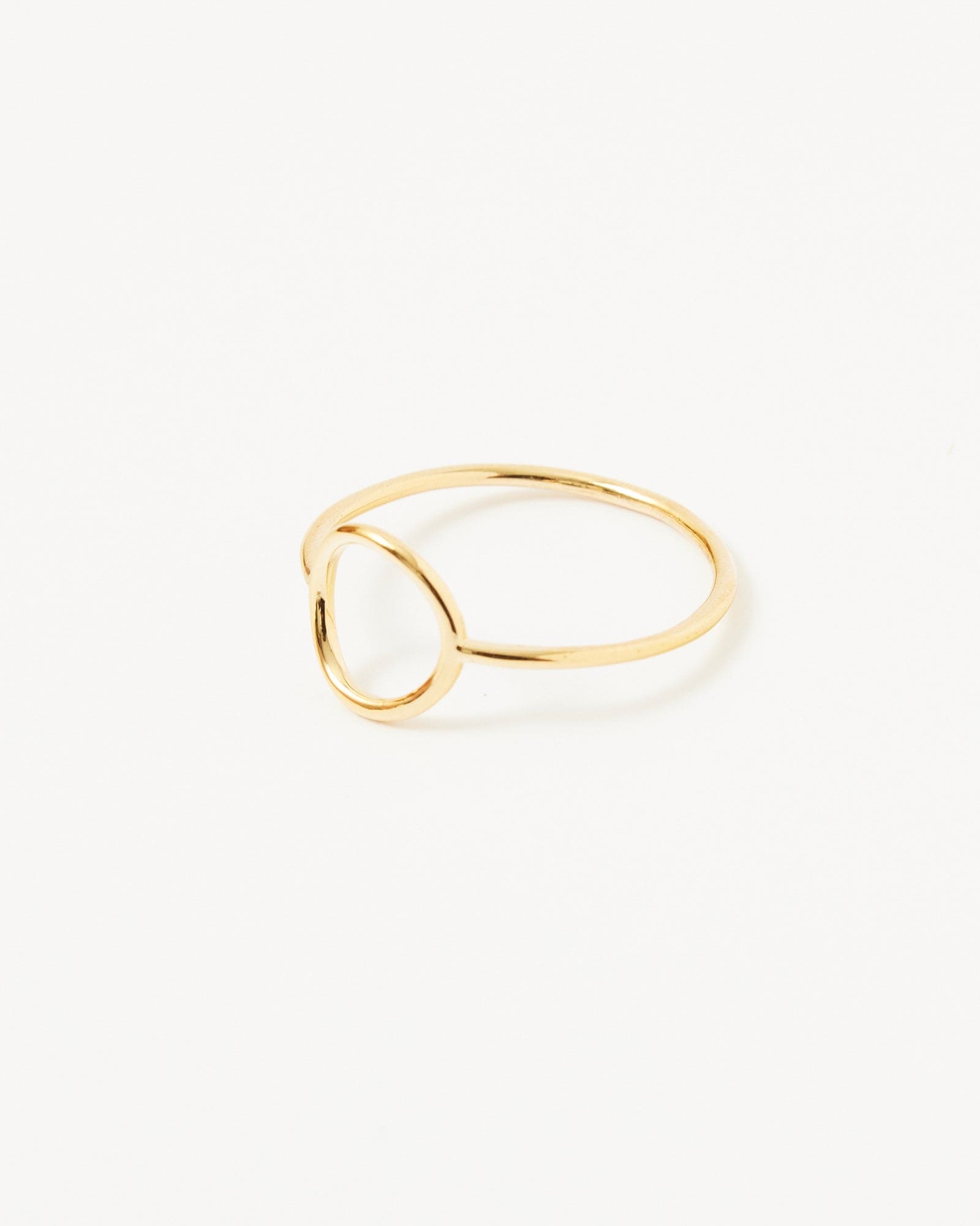 Gold ring with circle design