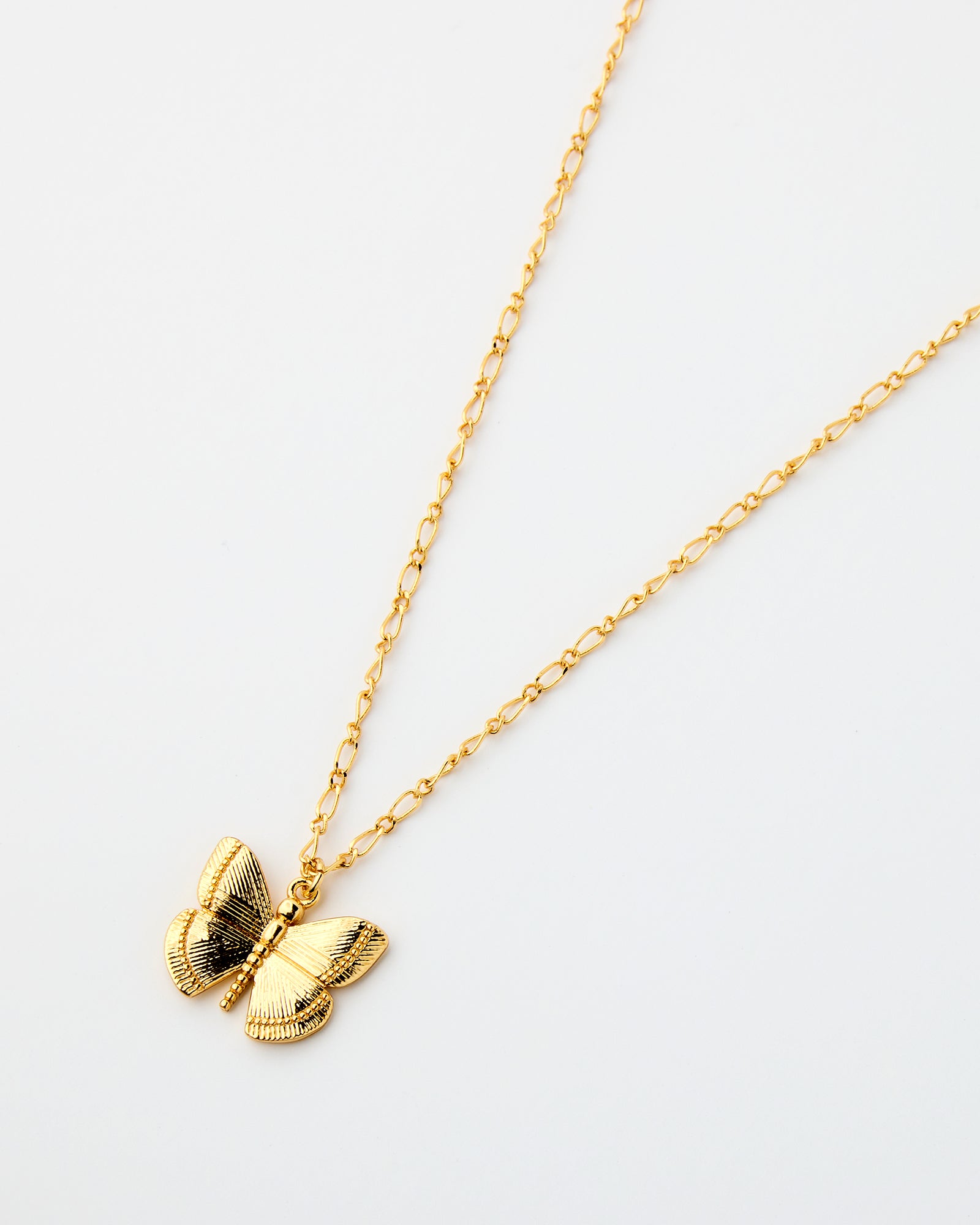 Butterfly charm on gold chain