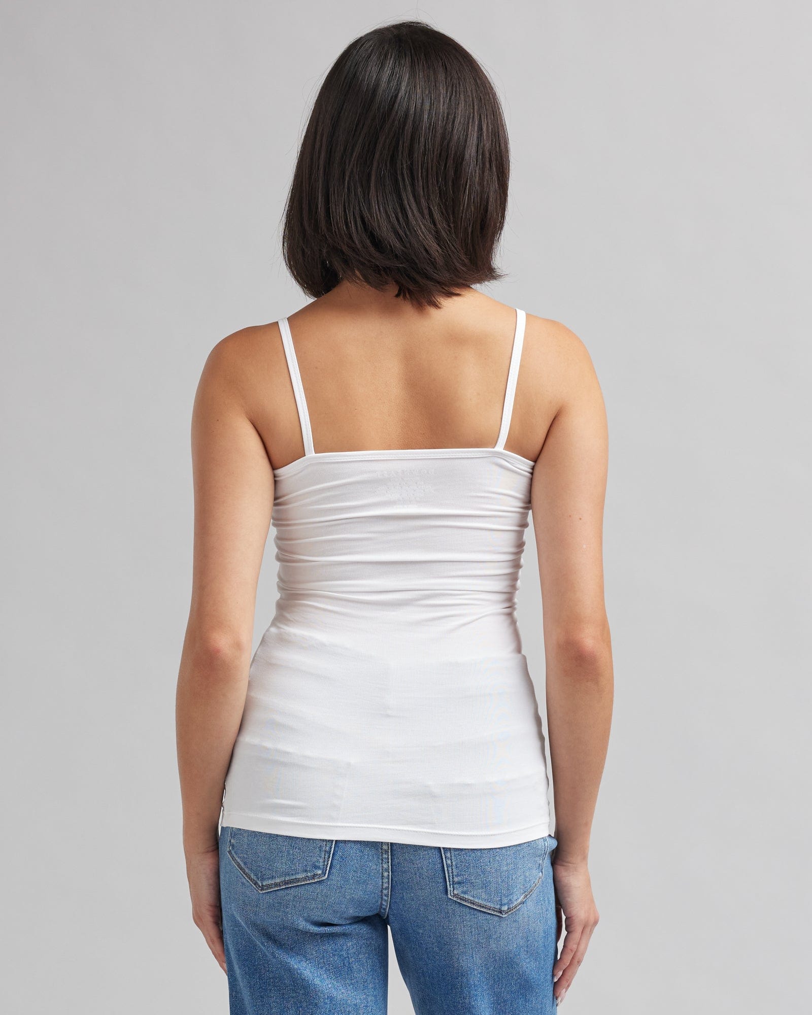Women's Stretch Camisole Cami Tank Top-White