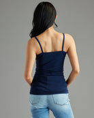 Woman in basic, fitted, cami